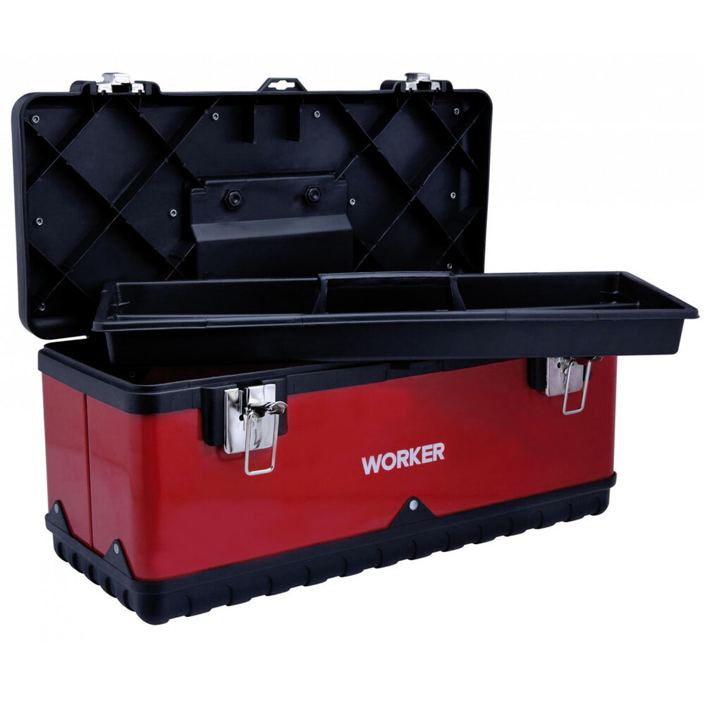 Caixa Ferramentas Metálica 20 Pol com Bandeja Worker